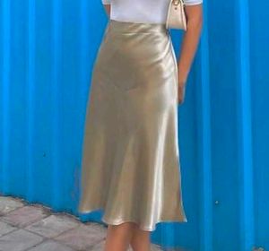 Satin Midi Skirt