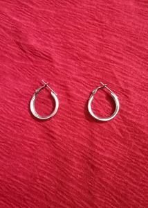 Stylish Silver Hoop Earrings, Rajasthani Look