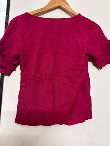 Red Short Sleeve Top