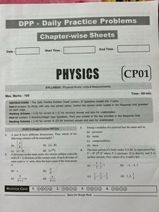 JEE Main Physics DPP Sheets
