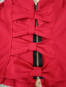 Stylish Red Crop Top Party Wear