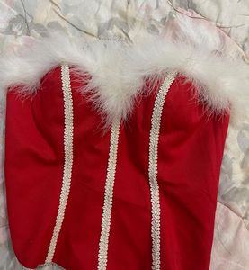 Red Furr Corset