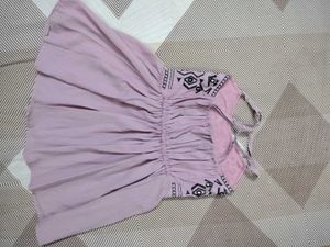 Lilac Embroidered Tank Top