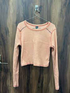 Casual Lite Orange Tshirt With long Sleeves