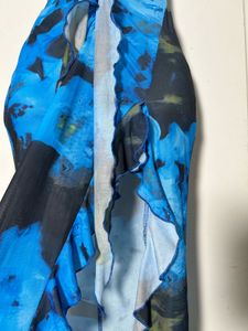 Newme Blue Sheer Dress