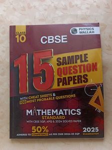 15 Sample Question Papers By Physics Wallah
