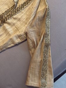 Elegant Beige Kurti with Gold Detail