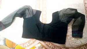 Elegant Black Embroidered Saree