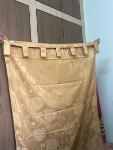 Pack of 2 Elegant Gold Floral Curtain