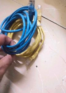 Ethernet Cables - Blue &amp; Yellow LAN CABLE