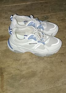 Diwali Offer White Women Shoes. Shine In Dark .