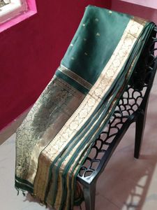 Bottle Green Kanchi Silk Saree