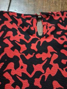 Full Sleeve Red Black Top