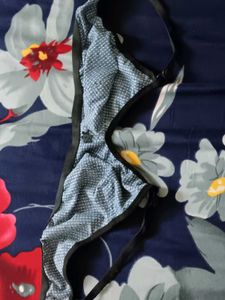 Printed Blue Bra