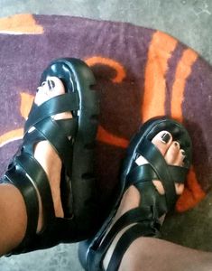 Black Platform Gladiator Sandals