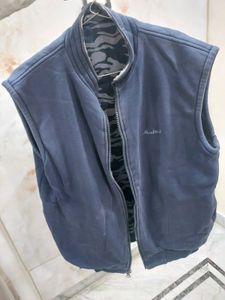 Navy Reversible Blue and patterned Sleeveless