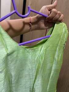 Elegant Green Embroidered Gown