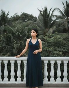 Elegant Navy Blue Maxi Dress