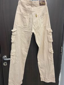 Beige Cargo Pants