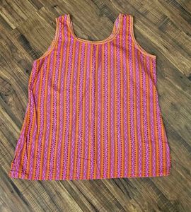 Retro Orange &amp; Pink Top