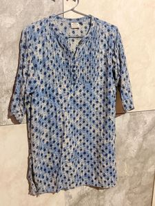 Blue Printed Top