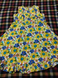 Floral Print Dress For Teenager Girls