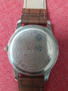 Piraso Brown Leather Band Watch