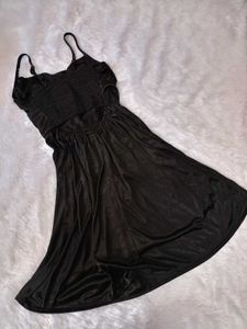 Satin Black Dress