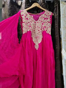 Pink &amp; Gold Embroidered Tunic