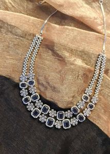 American Diamond Purple Necklace