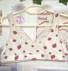 Strawberry Print Bra