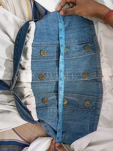 Denim &amp; White Button-Up Dress