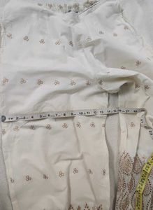 Cream And Gold XXL Palazzo With Cutwork