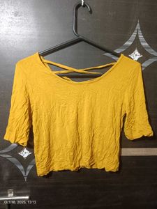 Cute Mustard Crop Top