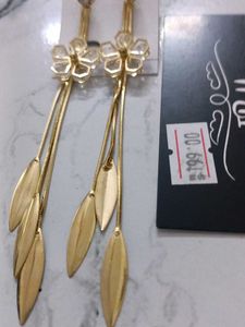 Elegant Gold Tone Dangle Earrings