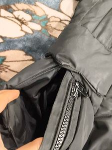 Black Puffer Hooded Jacket