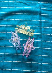 Flower Hair Claw Clips - Set of 3