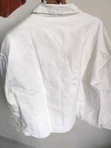 White Denim Oversized Shirt
