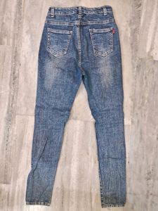 Womens Blue Skinny Jeans