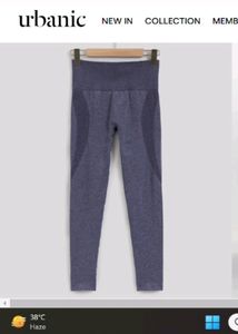 High Waisted Blue Seamless Leggings