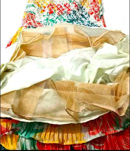Floral Print Gown With Dupatta