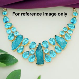 Bold Necklace Sky blue And Red