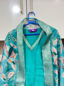 Teal Libas Kurta Set
