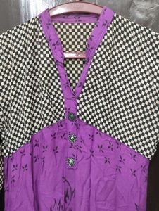 Floral Print Kurta purple 🟣