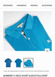 Burberry Brit Blue Long Sleeve Polo