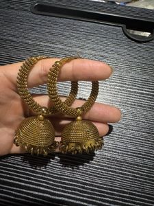 4 Pair Oxidised Jhumka Earrings