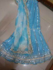 Blue Embroidered Kurta Set