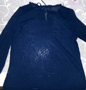 Blue Sheer Short Kurti