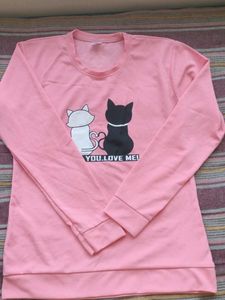 Cute Cat Print Sweatshirt