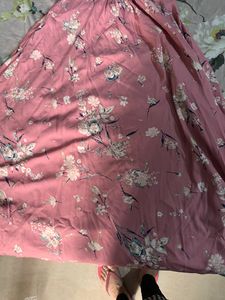 Harpa Women Pink &amp; Grey Printed Maxi Dress
